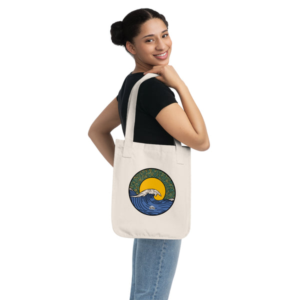 Wave Organic Canvas Tote Bag - Final