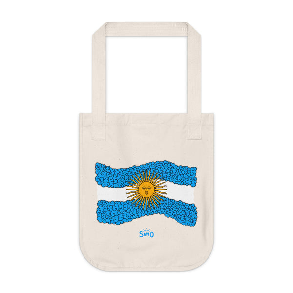Argentinian Flag Organic Canvas Tote Bag
