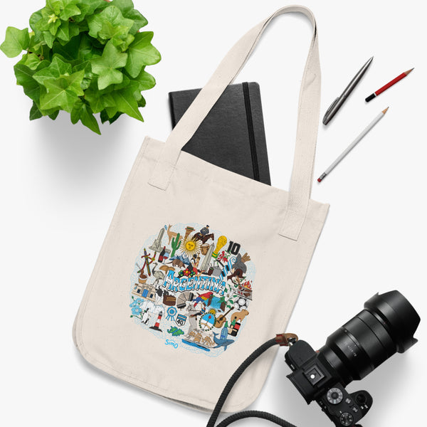 Argentinian Mural Organic Canvas Tote Bag