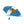 Argentinian Flag Semi-Automatic Foldable Umbrella