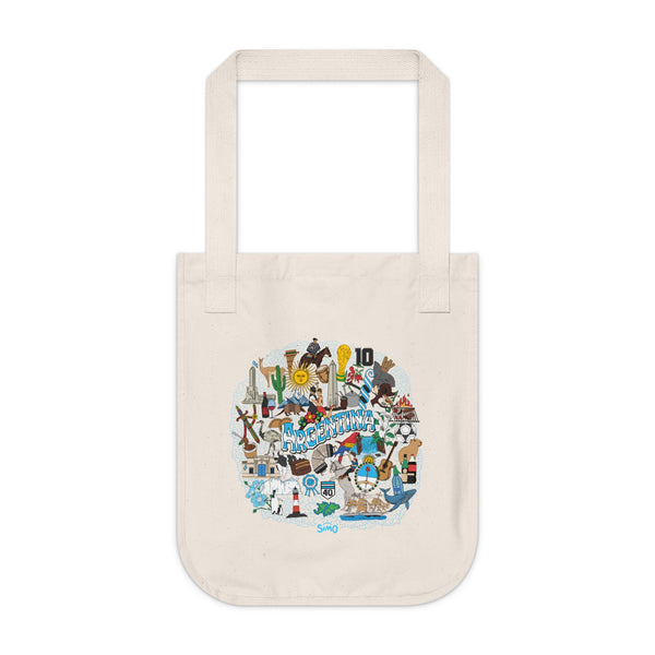Argentinian Mural Organic Canvas Tote Bag