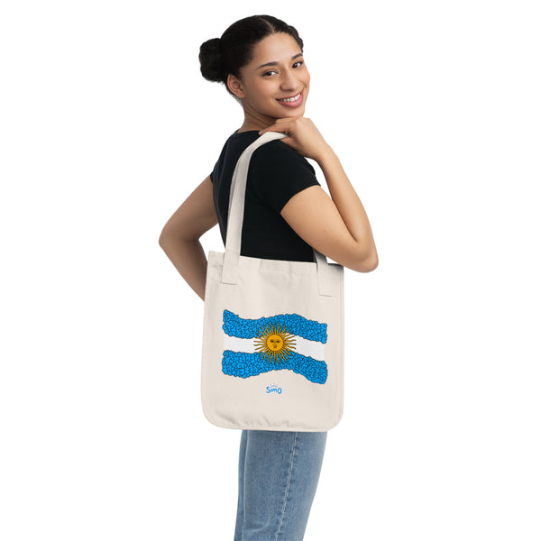 Argentinian Flag Organic Canvas Tote Bag